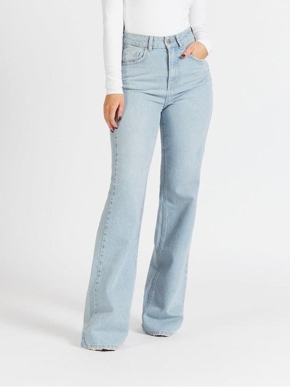 Because of Alice BOA Wide Leg Jeans in Light Blue - Size XS (US 2-4 or 25-27)
